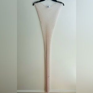 Hot & Delicious Light Pink Crystal Mesh Sleeveless Maxi Cover Up